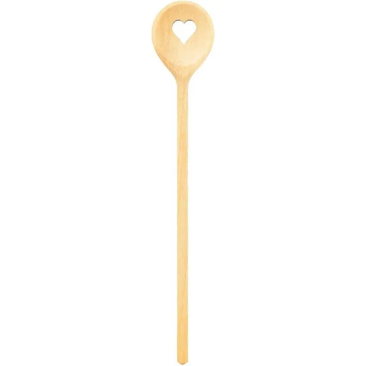 HOFMEISTER 50098 Kochlöffel rund Motiv Herz, Buchenholz, 30 cm