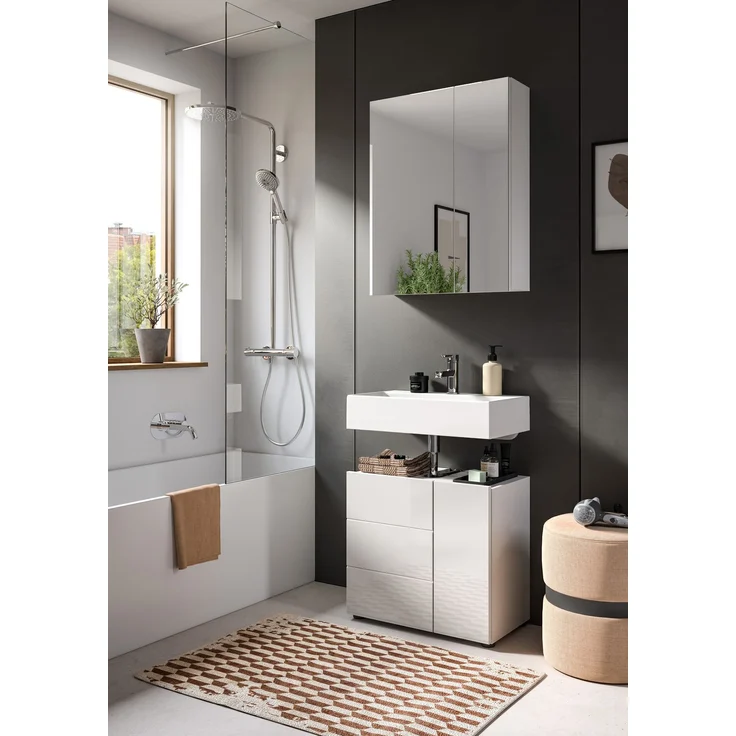 Badezimmerset Vira II - Weiß / Weiß Hochglanz – Bild 3