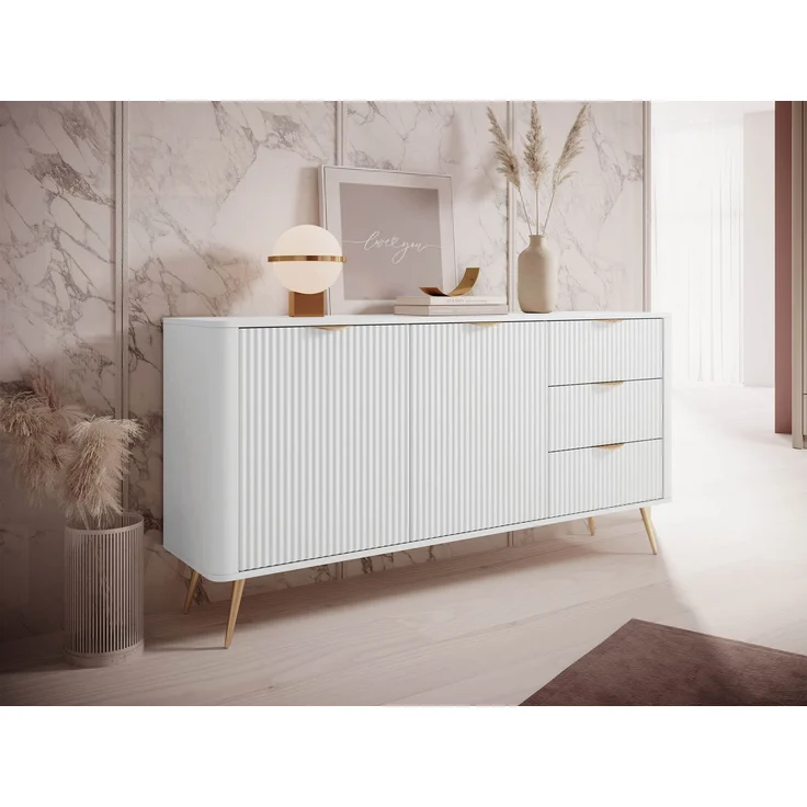 Kommode Literpo 2D3S (Farbe: Weiß) – Bild 2