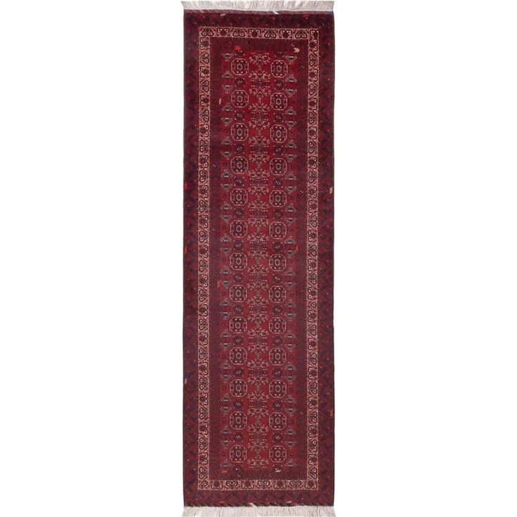 Läufer Afghan - Buchara - 285x82 cm - rot