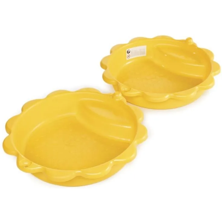 sandkasten Zonnebloemgelb 114 cm 2-teilig