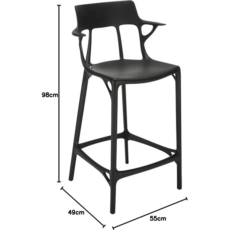 2er Set A.I. Barhocker schwarz – Bild 12