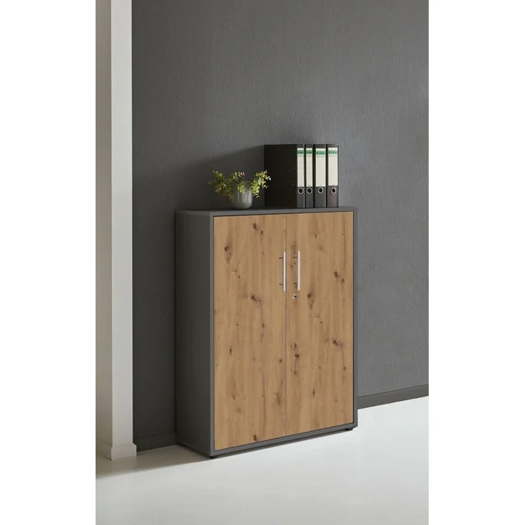 moebel-dich-auf Aktenschrank TABOR (Büroschrank Ordnerschrank Mehrzweckschrank, abschließbar, Metallgriffe, 3 Fächer) Made in Germany – Bild 1
