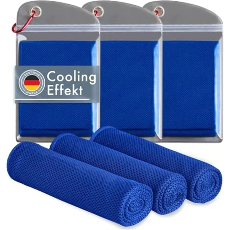 Blumtal Sporthandtuch mit Kühlfunktion aus Mikrofaser, 100x30 cm, (3-St), kühlend – Bild 1
