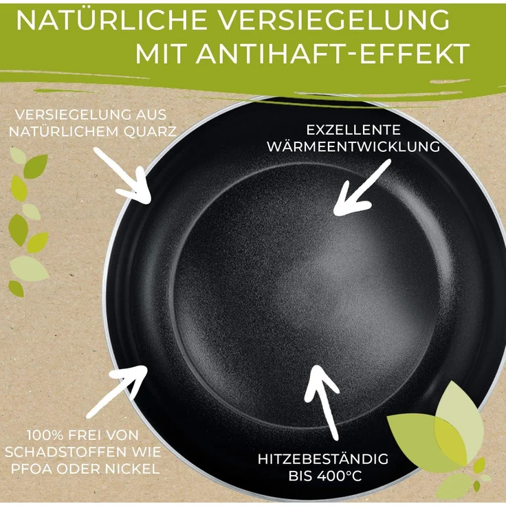 Berndes b. green Bratpfanne, Brat Pfanne, Stielpfanne, Induktion, Aluminium, Ø 28 cm, 0005440128 – Bild 5