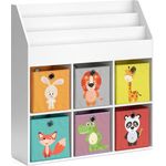 Kinderregal Luigi Weiß 107.2 x 114.2 cm mit 6 Faltboxen opt. 1 Vicco