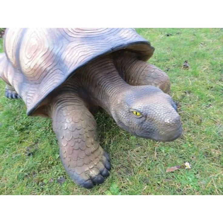 XXL Premium Schildkröte lebensgross ca. 110cm Riesenschildkröte Garten Deko Figur – Bild 4