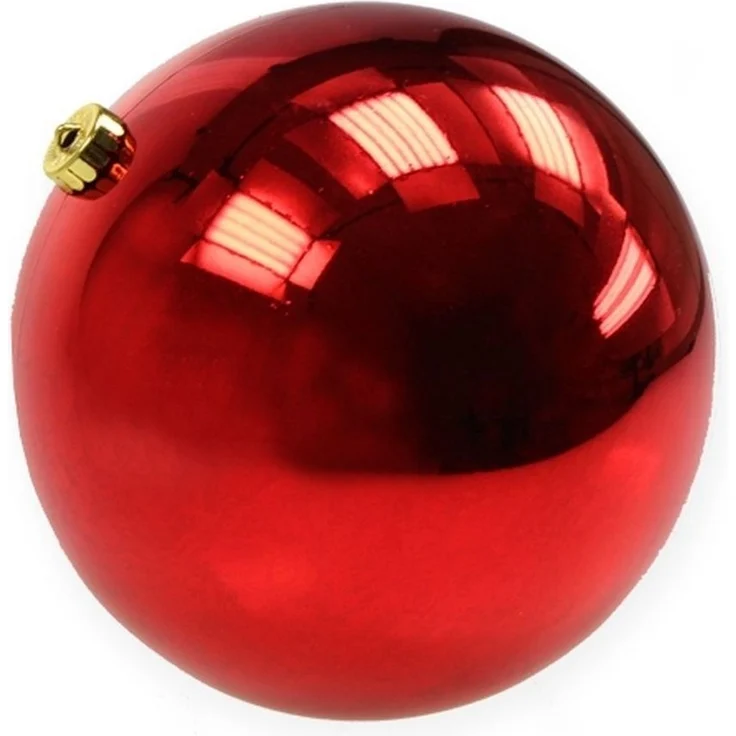 Viana Weihnachtsbaumkugel XXL Weihnachtskugel Rot Glänzend Kunststoff Bruchsicher Ø25cm – Bild 3