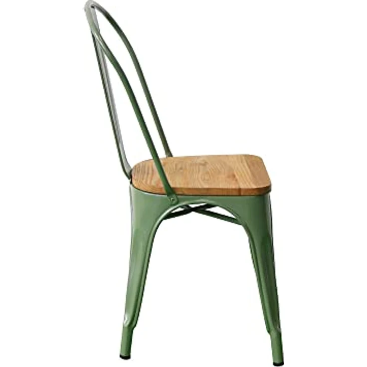 RED DECO Stuhl, Metall Holz, grau, one Size – Bild 6