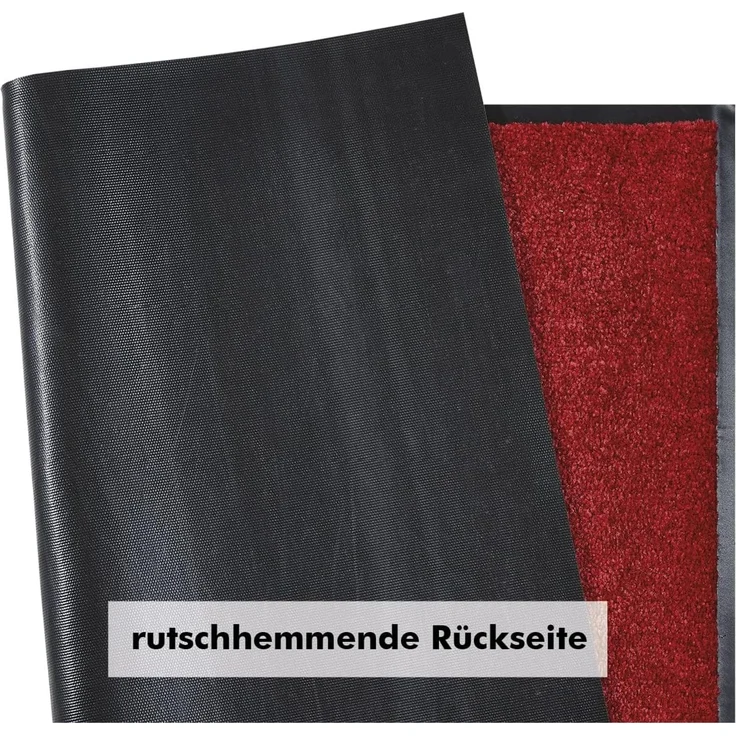 Andiamo 'Super Wash & Clean' Fußmatte, Made in Belgium, rechteckig, Höhe: 7 mm, rutschhemmend, waschbar, Rot, 60 x 90 cm – Bild 6