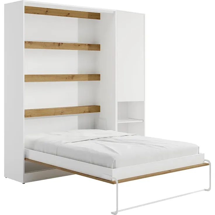 Vente-unique - RAPILI Bett Holz, Platte BeigeWeiß - B 50 cm239,2 cm x H 225,2 cm x L 229 cm – Bild 4