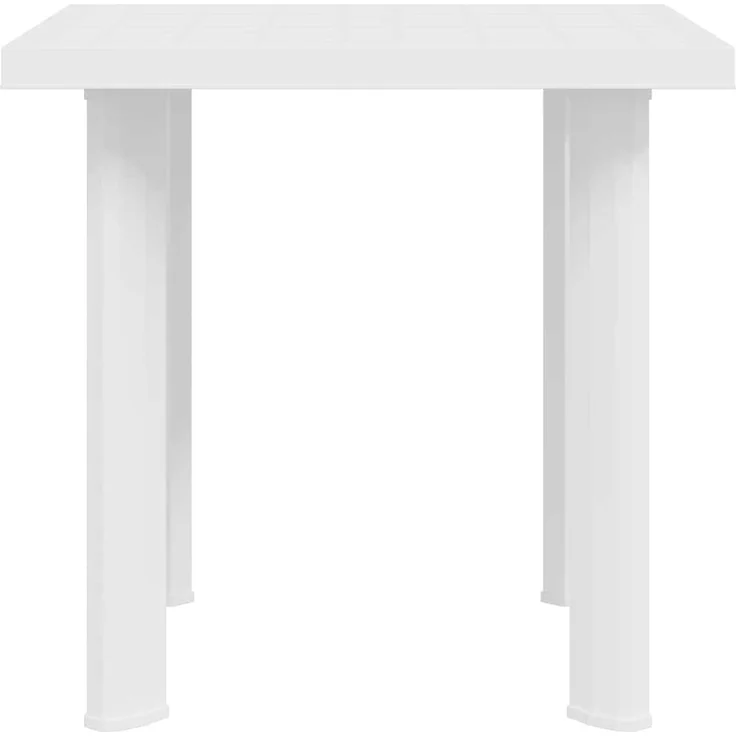 Gartentisch, Balkontisch, Beistelltisch Weiß 80x75x72 cm Kunststoff – Bild 6