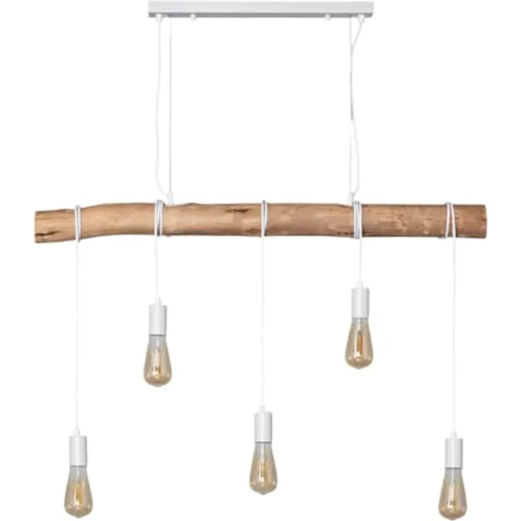 LEDKIA LIGHTING Hängeleuchte Yagis | Verstellbare Länge, E27-Birne kompatibel, modernes Design in Weiß, Metall | Ideal für Wohnzimmer, Küche, Schlafzimmer, Esszimmer