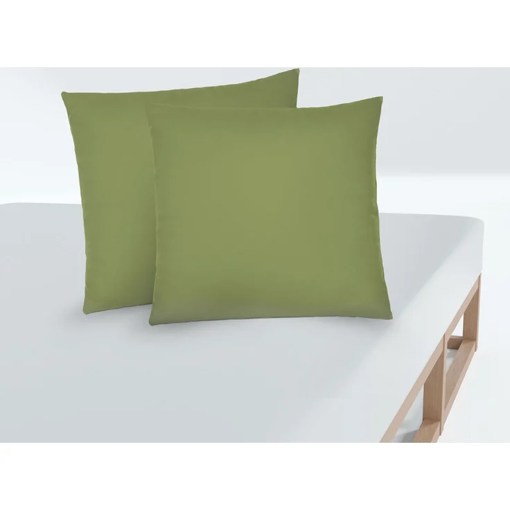 biberna Feinjersey-Kissenbezug, 2-teilig, fichte, 80x80 cm – Bild 3