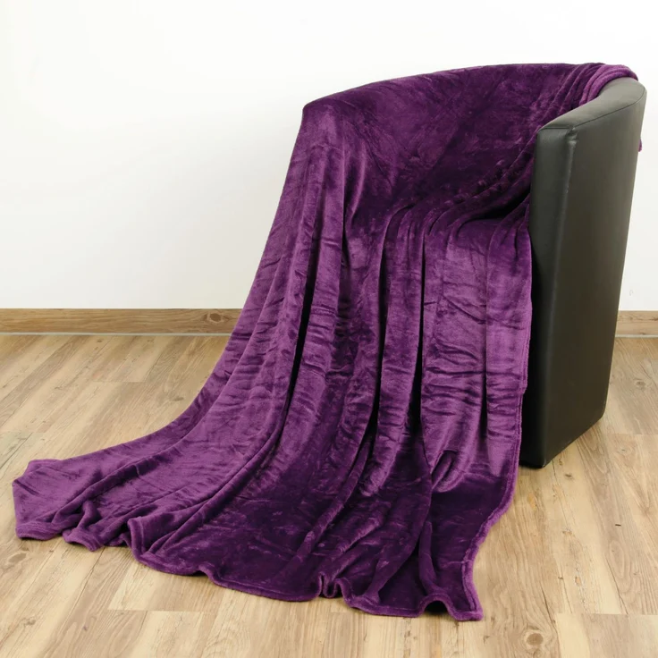 Kuscheldecke "Celina" Violett 80x120 cm – Bild 1