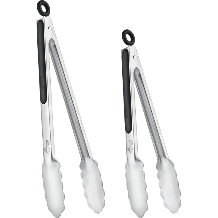 hotec Premium Edelstahl Küche Zange Set von 5,1 22,9 cm und 30,5 cm Locking Metall Lebensmittel Zange rutschfesten Griff