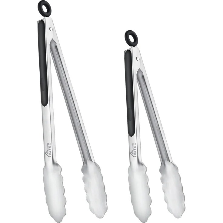 hotec Premium Edelstahl Küche Zange Set von 5,1 22,9 cm und 30,5 cm Locking Metall Lebensmittel Zange rutschfesten Griff