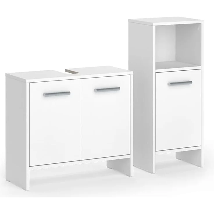 Badezimmermöbel-Set Karli Weiß 2-teilig Vicco – Bild 1