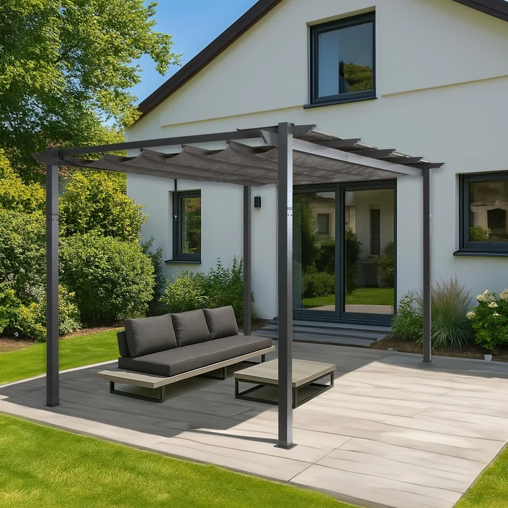 Mendler 'HWC-N93' Pergola, Aluminium anthrazit, 3 x 4 m – Bild 1