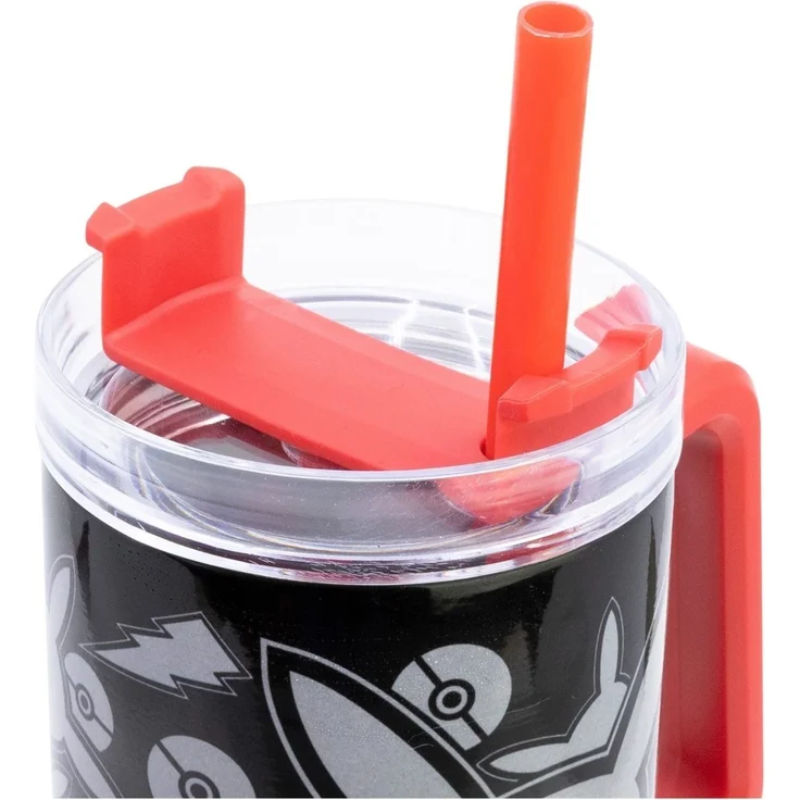 Pokémon XL Cool Mug 920 ml Edelstahl Thermobecher mit Strohhalm – Bild 4