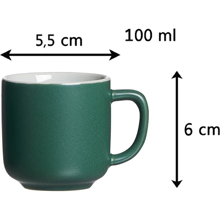 Ritzenhoff & Breker JASPER Espressotasse mit Untertasse 100 ml grün – Bild 3