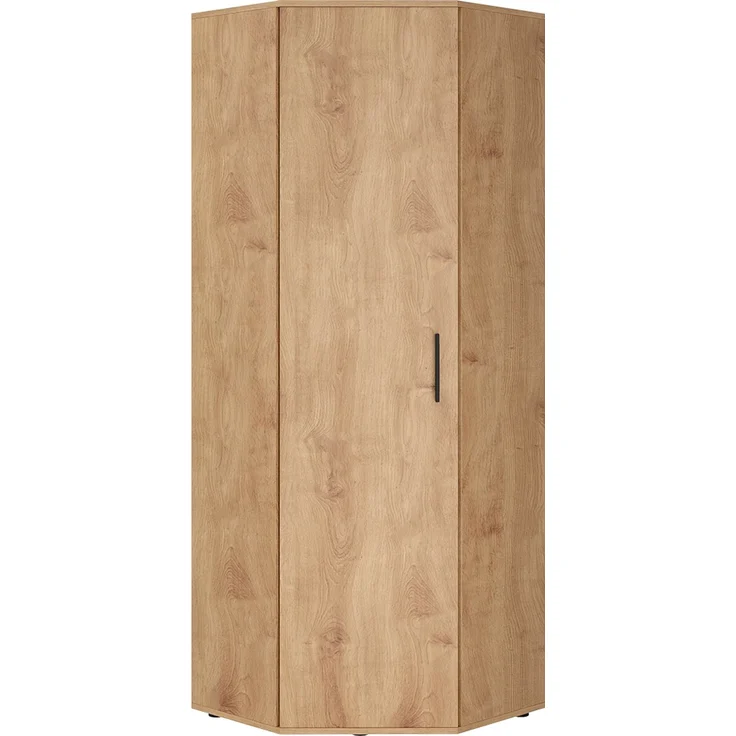Bellamio 'Apol' Eckschrank, Eichenoptik, 176x63x63 cm, Mehrzweckschrank mit 5 Fächern, inkl. 2 verstellbaren Einlegeböden – Bild 8