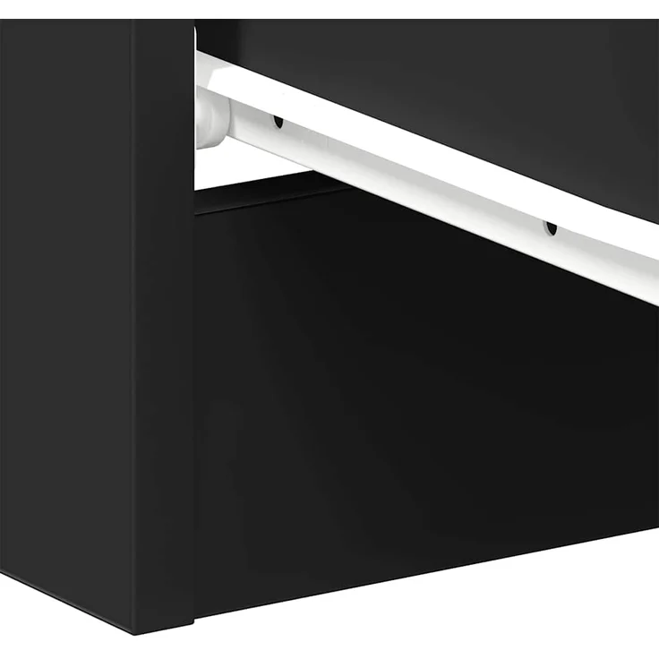 vidaXL Nachttisch Schwarz 38x35x56 cm Holzwerkstoff 800452 – Bild 9