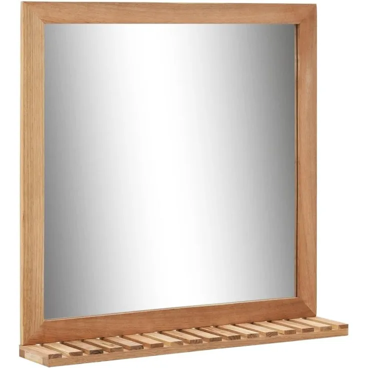 vidaXL Badezimmerspiegel 60×12×62 cm Walnuss Massivholz 247605