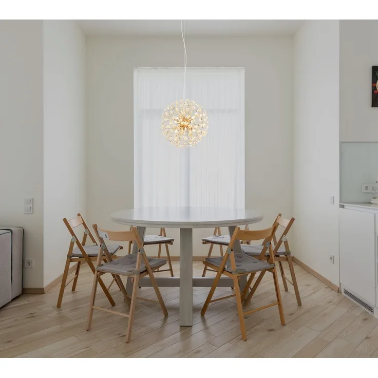 GLOBO LIGHTING Hängeleuchte KATRINA, LED fest integriert, Warmweiß, Luster Hängelampe Esszimmer Esstisch-Lampe elegant