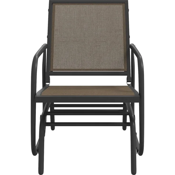vidaXL Garten-Schaukelstühle 2 Stk. Braun 61 x 76 x 87 cm Textilene Stahl 362713 – Bild 4