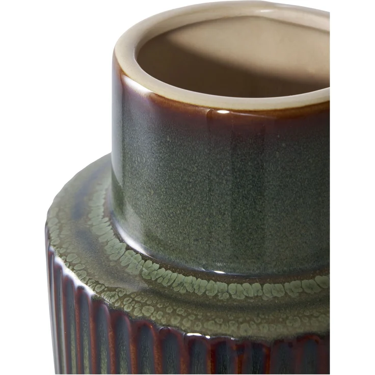 House Nordic Vase, Keramik, grün/braun, ø16x30 cm – Bild 2