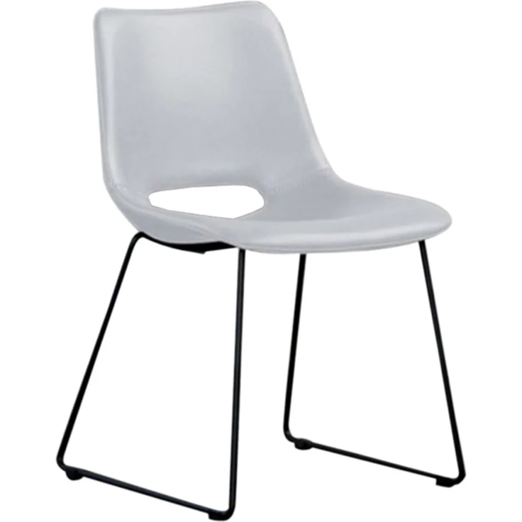 KAWOLA Stuhl ASCO weiß Gestell Metall schwarz 80 x 55 x 49 cm – Bild 3