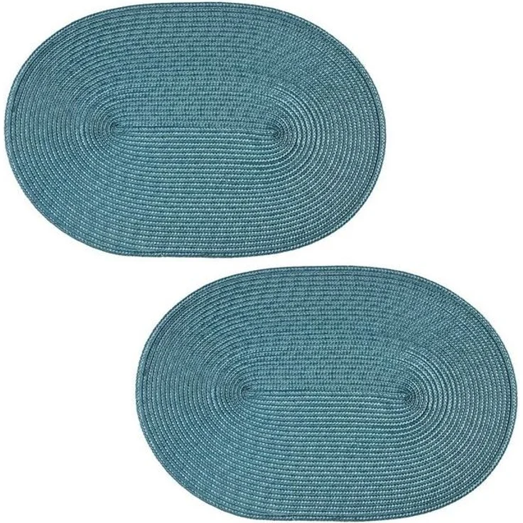 Haus und Deko Platzset Platzset 2er Set oval ca. 45x30 cm Platzdeckchen Tischset geflochtene, (2-St) – Bild 2