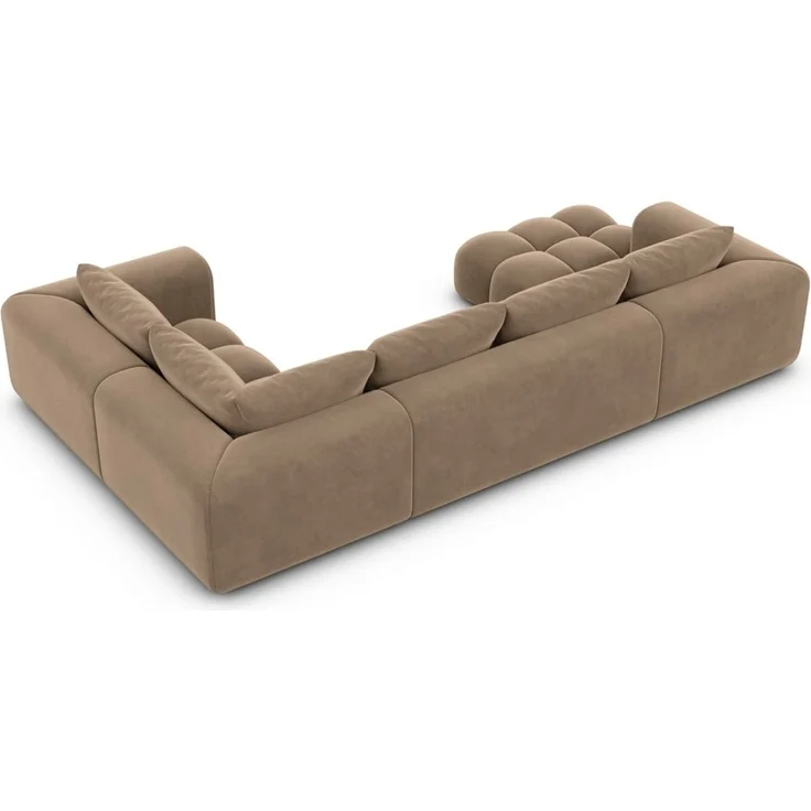 Wohnlandschaft Casaluna U Form - Samtstoff - Braun - Links – Bild 4
