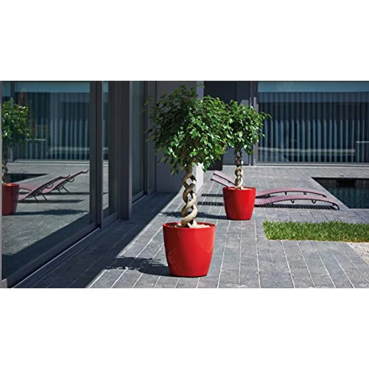 Artevasi San Remo Übertopf rund, Außenmaß (Ø x H): 25 x 23 cm, Weiß, ideal für Innen- und Außenbereich – Bild 4