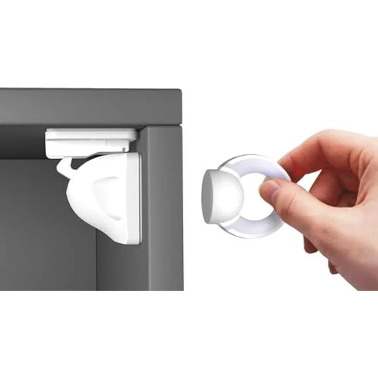 Twistshake Magnetisches Schlüsselschloss für Babys – 4 Stück | für Schrankschubladen | minimalistisches Design – Bild 1