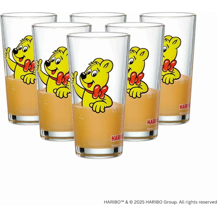 Ritzenhoff & Breker Haribo Thumbs Up Trinkglas 380 ml 6er Set Orange