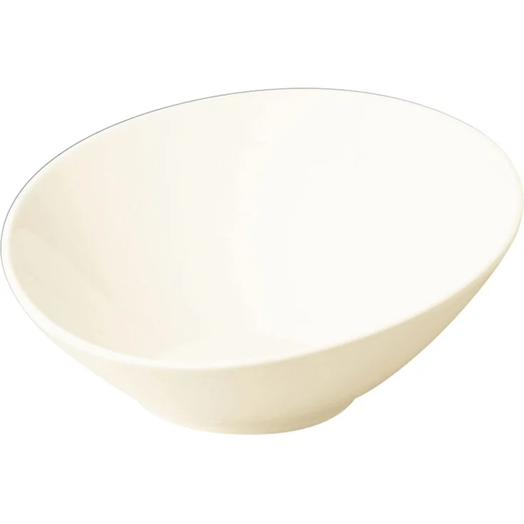 RAK Porcelain Buffet Ivoris white Schale asymmetrisch Ø 21.5 cm / Ht. 10.5 cm / Cont. 65 cl