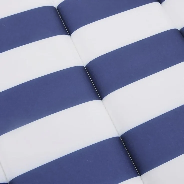 vidaXL Sonnenliegen-Auflage, Polyester blau/weiß gestreift, 200 x 70 x 4 cm – Bild 6