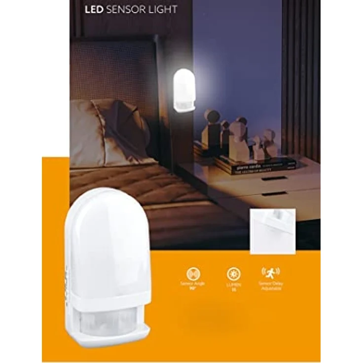 TRANGO LED Nachtlicht, Bewegungsmelder, 11-039 LED Sensor Nachtlicht in Weiß mit Automatikfunktion I Betrieb mit 3x AAA Batterie (nicht enthalten) mit Bewegungssensor, Tageslichtweiß, Sicherheitslicht, Orientierungslicht, Einschlafhilfe – Bild 4