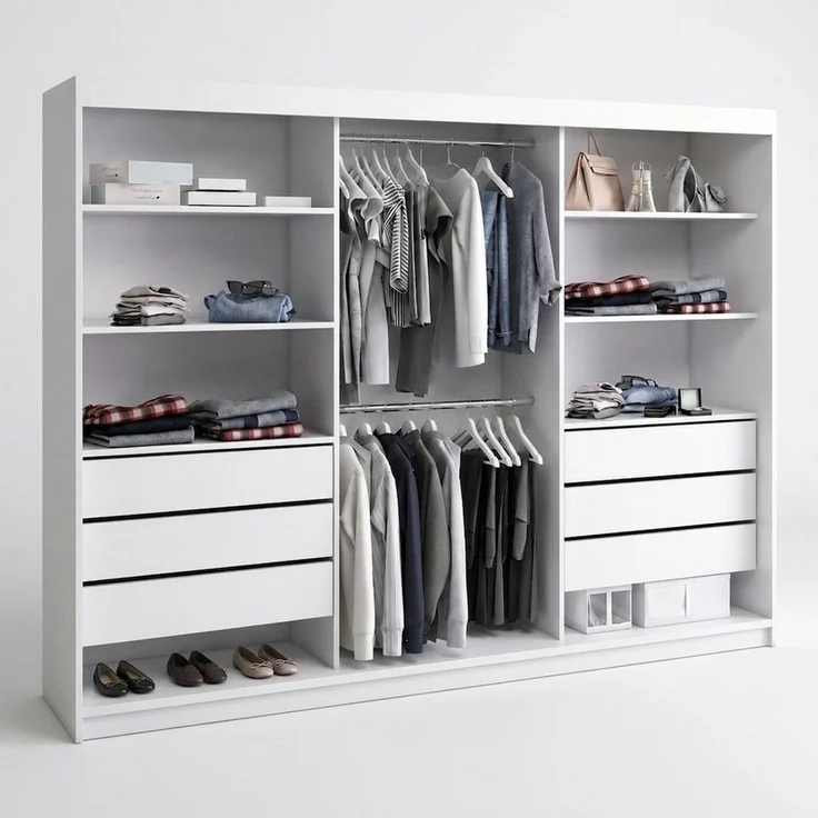 A&J MöbelLand GmbH Schiebetürenschrank VILUNO Moderner 3-türiger Kleiderschrank mit Spiegel (TOP ANGEBOT! Geräumiger Schrank mit einer Breite von 200 cm ideal zur Aufbewahrung von Kleidung und Accessoires. Wählen Sie das ideale Modell für Ihr Schlafzim... – Bild 3