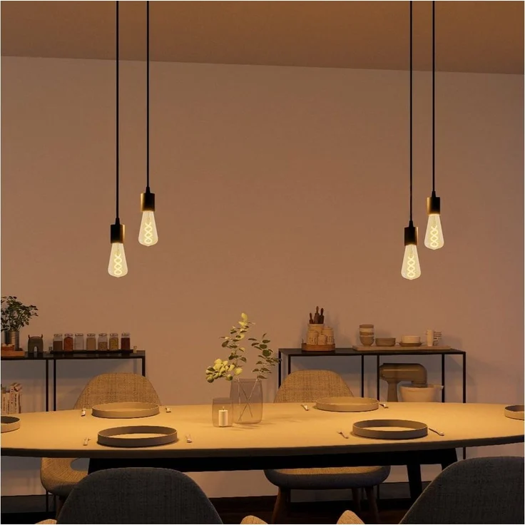 SSC-LUXon LED-Hängeleuchte PARU 2er Hängeleuchte inkl. E27 LED Glühbirnen dimmbar 3W, Extra Warmweiß – Bild 3