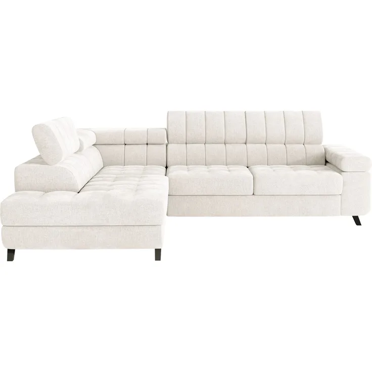 Mirjan24 Ecksofa Nord (Farbe: Spirit White, Seite: Links), 91 x 203 x 264 cm