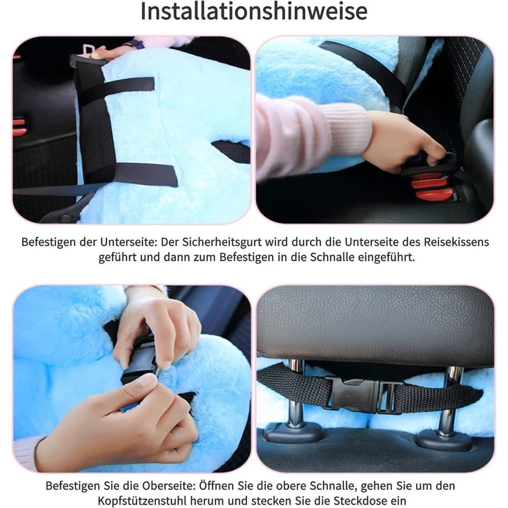 Reisekissen Kind U Form Autoschlafkissen mit – Bild 4