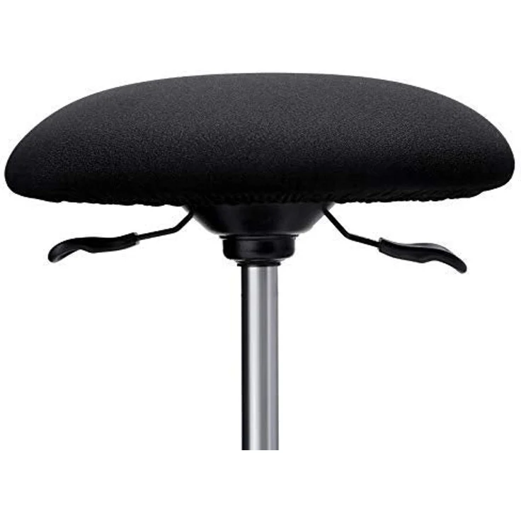 Höhenverstellbarer Bürohocker, ergonomischer Arbeitshocker, um 360° drehbarer Hocker, Sitzhöhe 50-70 cm, mit Anti-Rutsch-Bodenring OSC01BK – Bild 4
