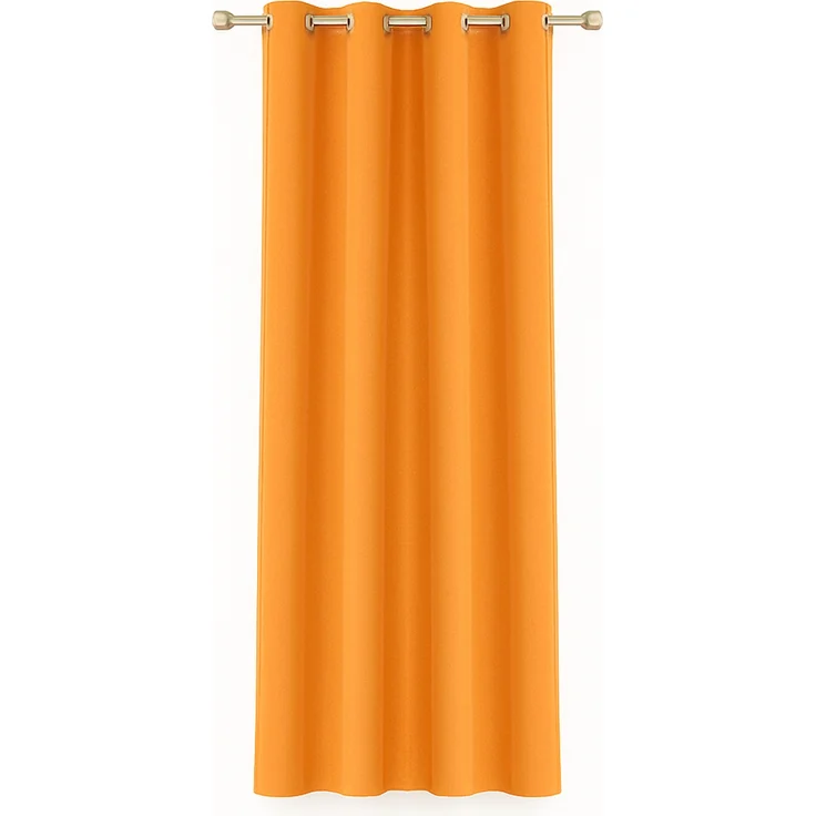 Bestlivings Blickdichte, Gardine mit Ösen, in vielen Größen und Farben Hellorange 140x175 cm – Bild 1