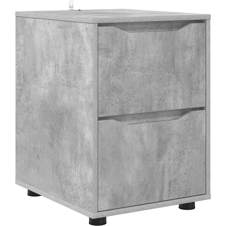 vidaXL Aufbewahrungsschrank 40 x 48 x 57 cm Holzwerkstoff Betongrau 888840 – Bild 2