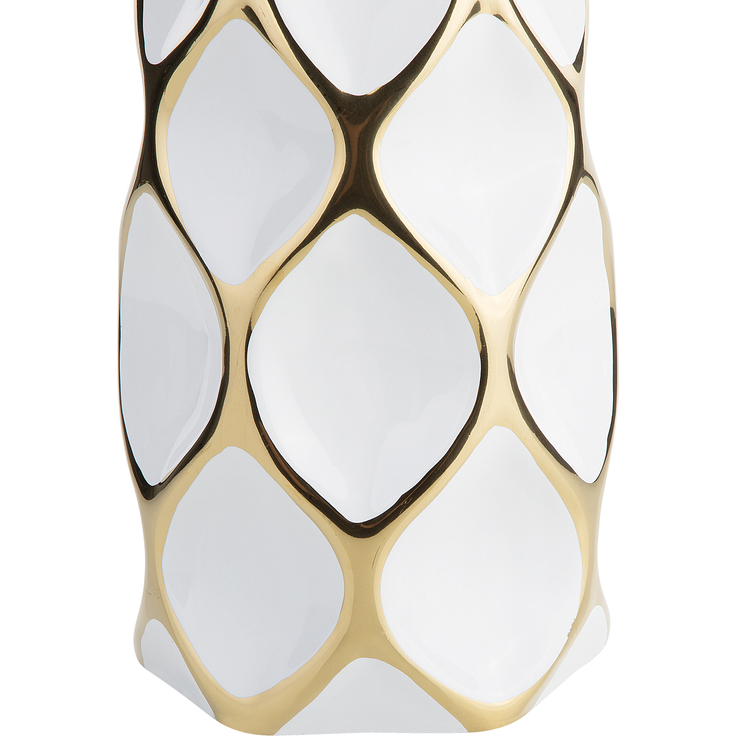 Blumenvase AVILA Steinzeug 36 cm Weiß – Bild 5