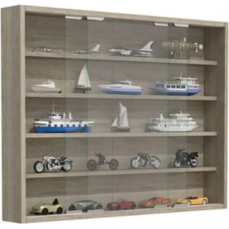 VCM Wandvitrine Agisa 918278 Sonoma-Eiche H. 60 x B. 77 x T. 10 cm – Bild 6