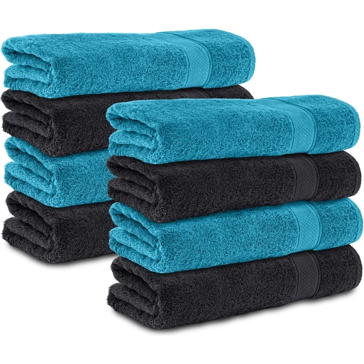 Komfortec Handtuch Set 50x100, Handtücher, Frottee (Packung, 8-St), 100% Baumwolle, Flauschig & Saugfähig, Weich, Towel